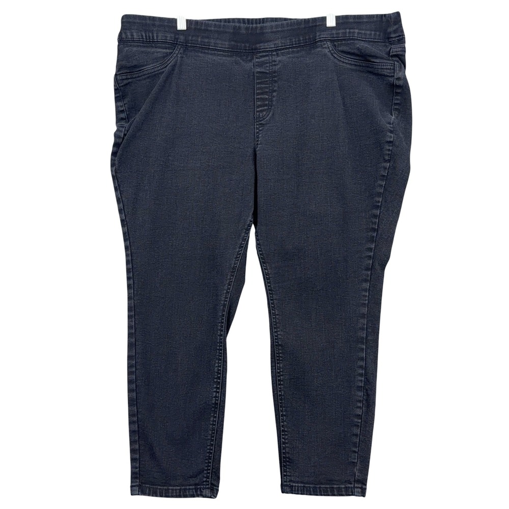 Denim & Co Pull-on Jeggings Women 22WP‎ Cotton Blend Black